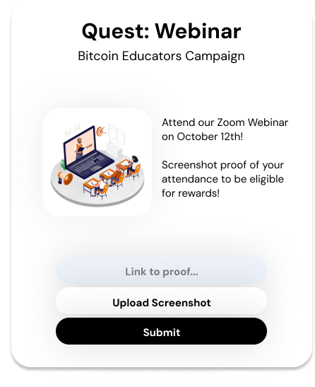 Support through quests